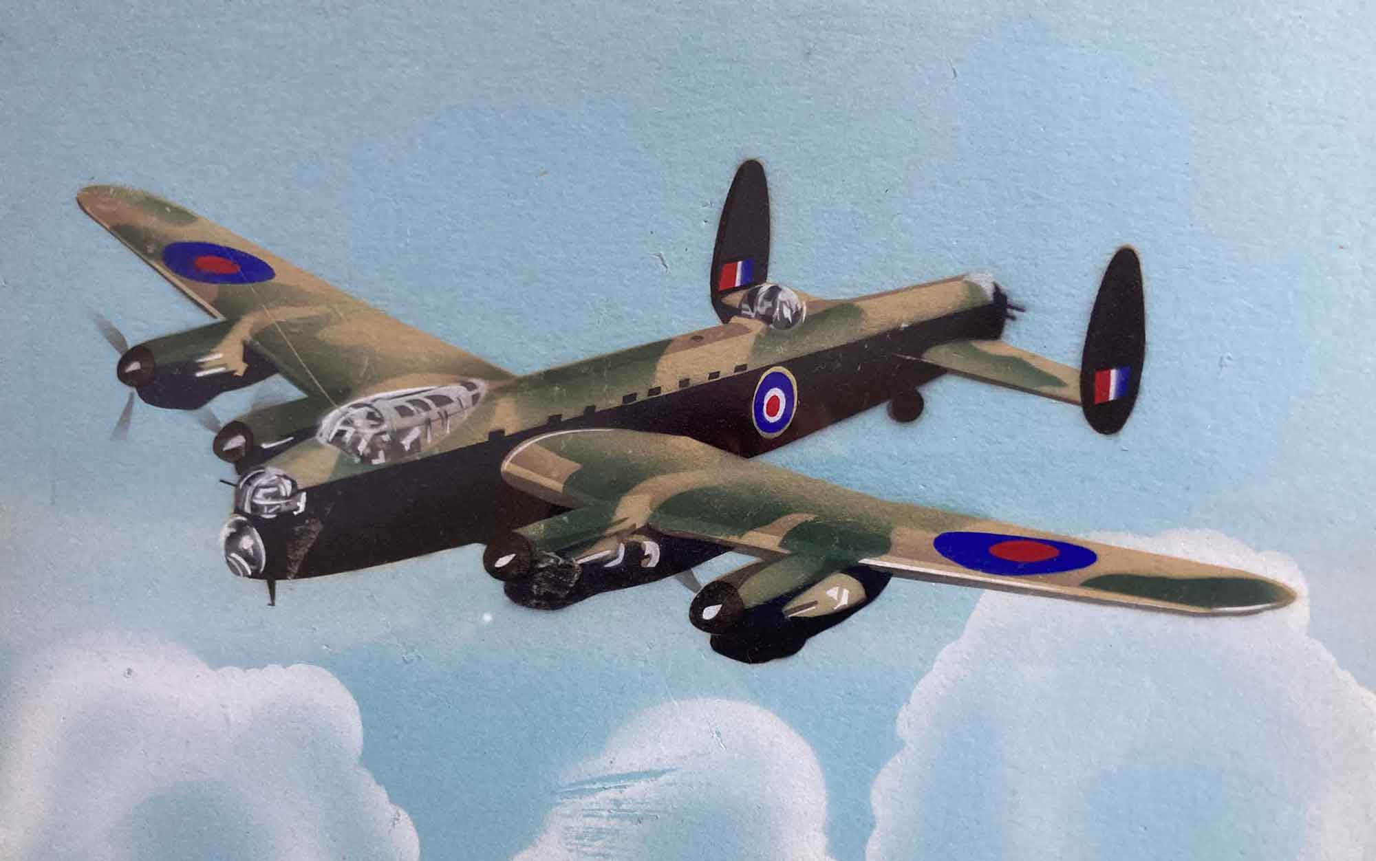 An Avro Lancaster painted in 1943 by Polish fighter pilot Stanislaw Litak